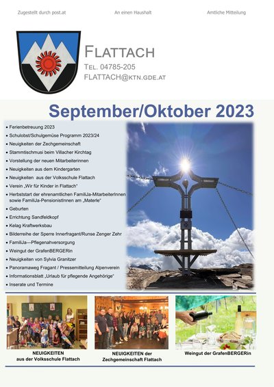 Gemeinderundschreiben September/Oktober 2023