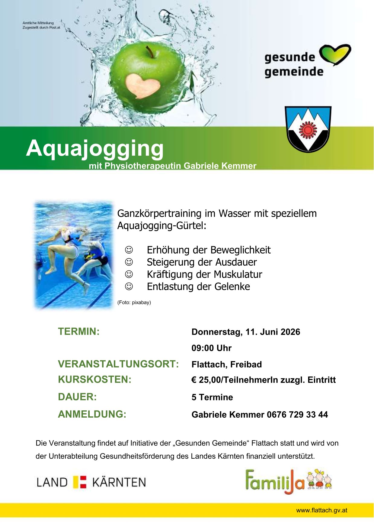 Aquajogging mit Physiotherapeutin Gabriele Kemmer