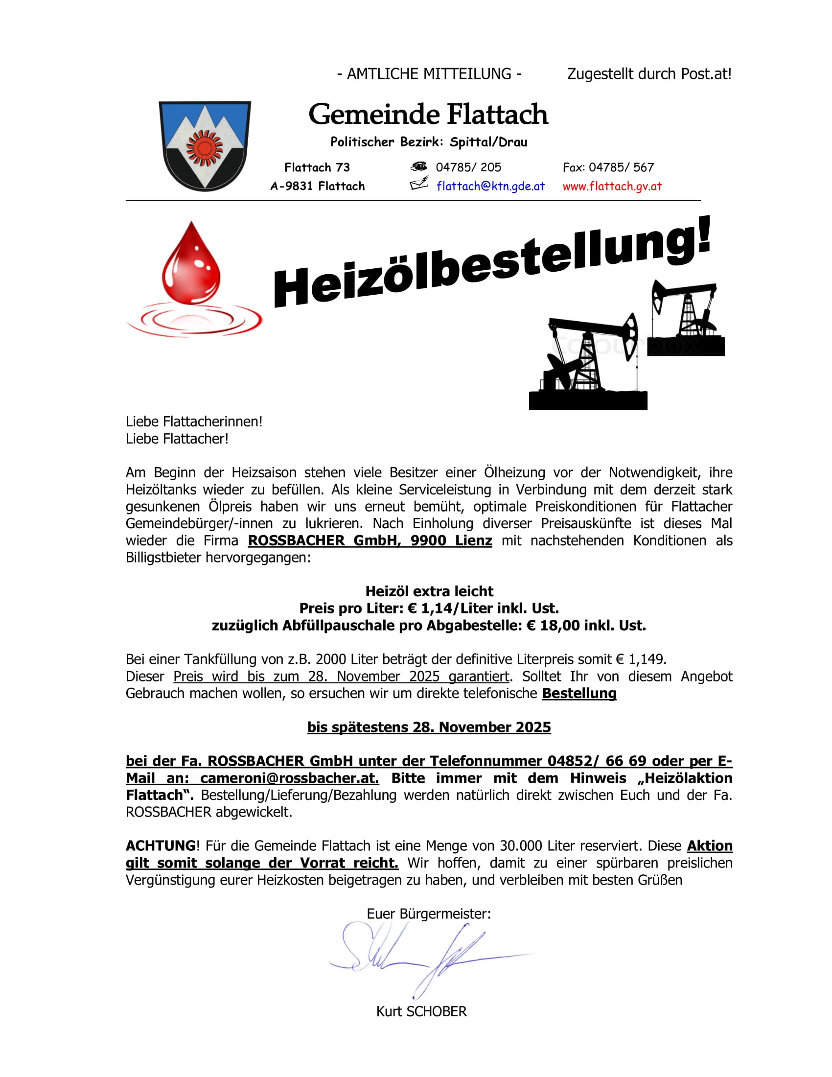 Heizölbestellung 2025