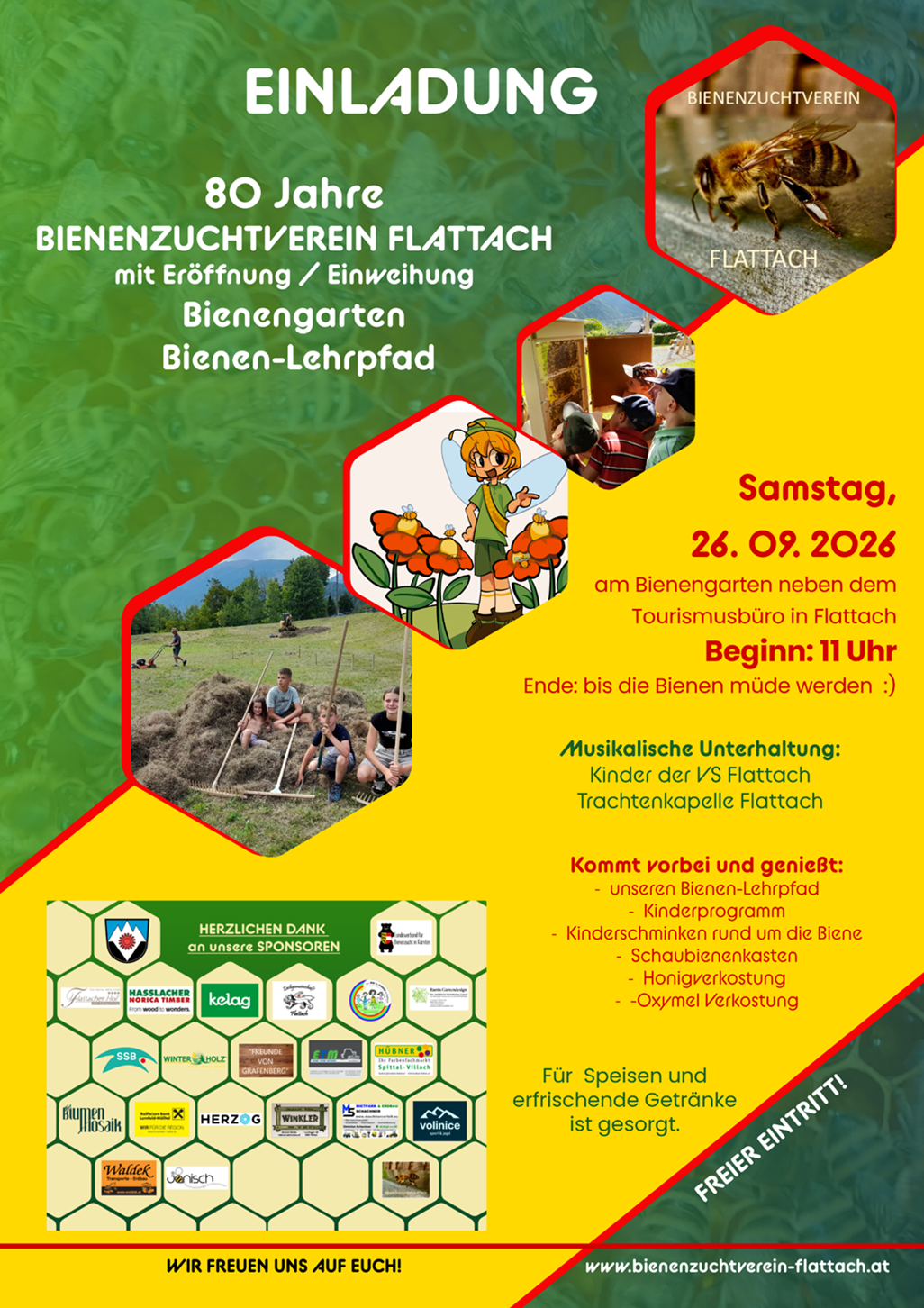 80 Jahre Bienenzuchtverein Flattach und Einweihung des Lehrpfades