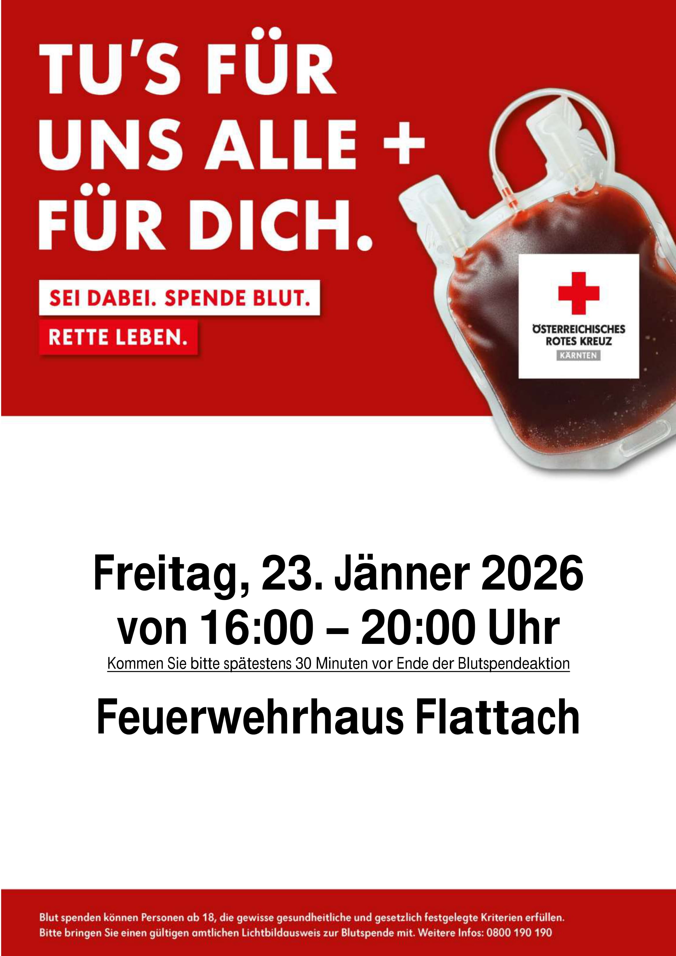 Blutspendeaktion des Roten Kreuzes_Jänner 2025